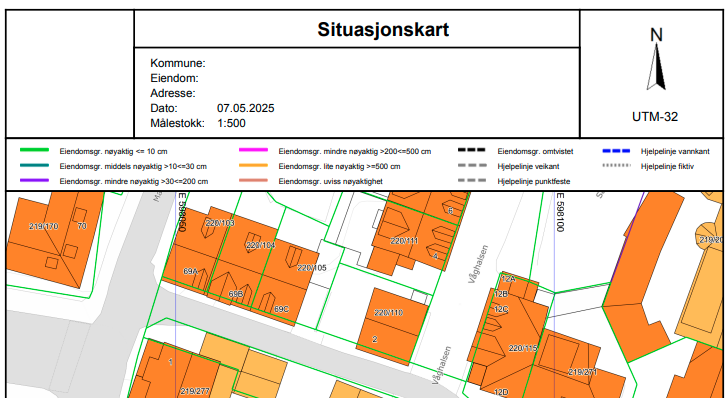 Skjermbilde av situasjonskart